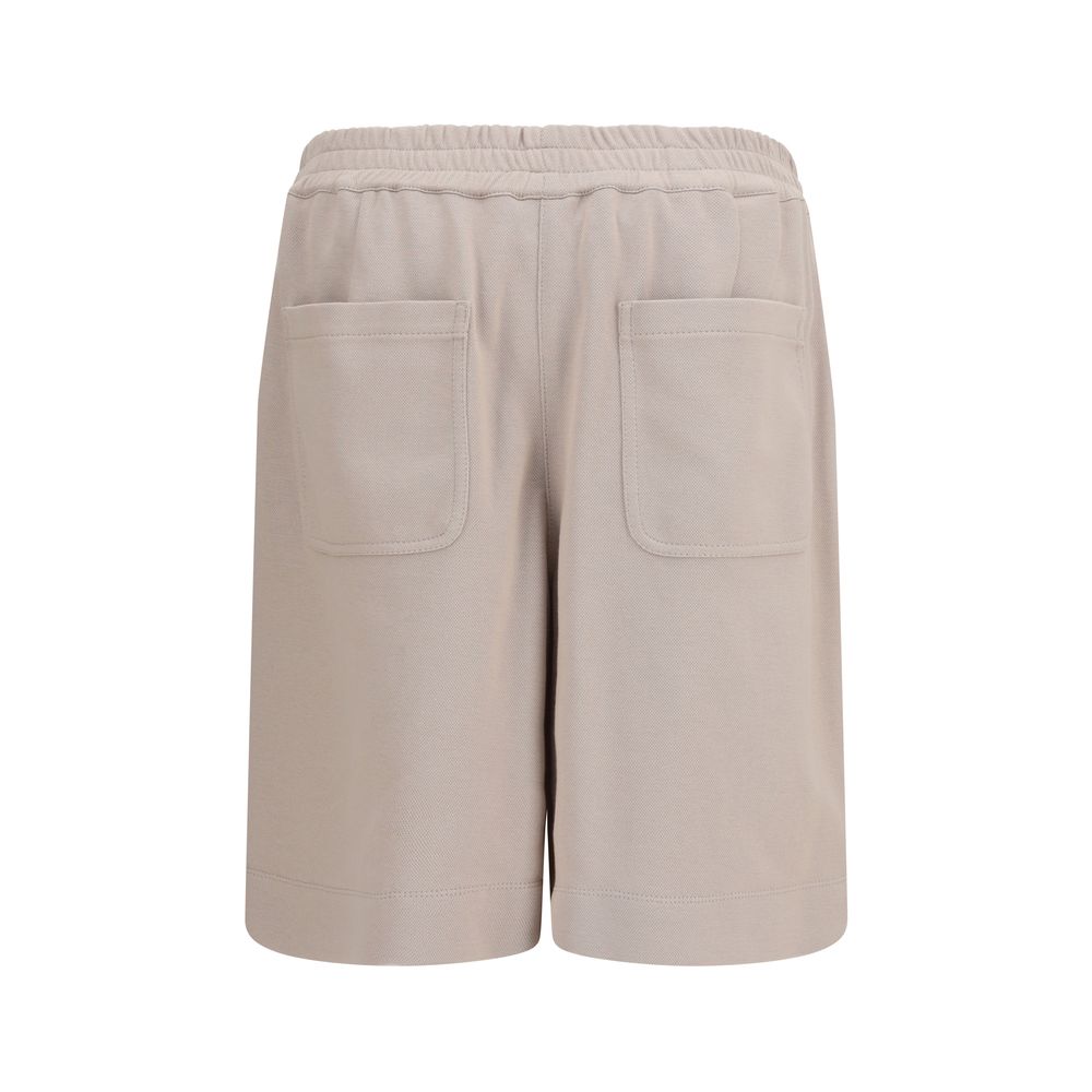 Brunello Cucinelli Beige Cotton Bermuda Shorts