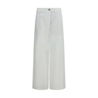 Brunello Cucinelli White Cotton Casual Pants