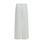 Brunello Cucinelli White Cotton Casual Pants