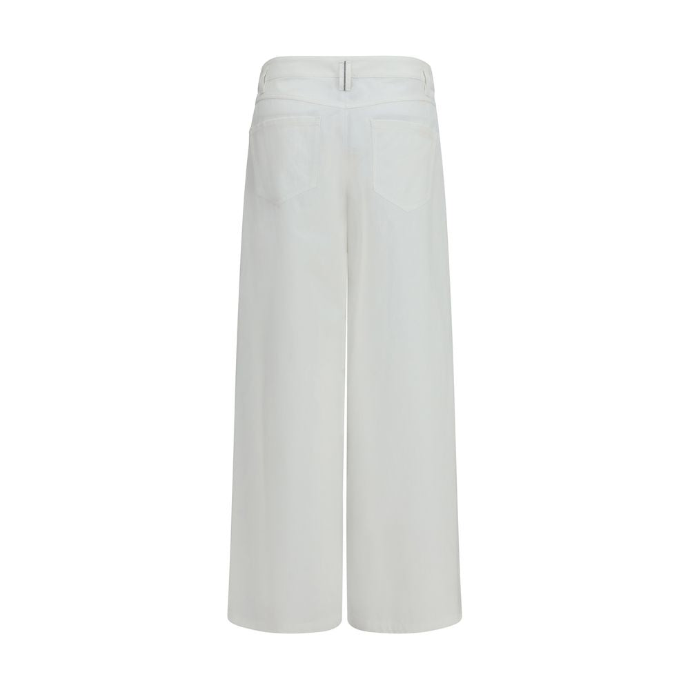 Brunello Cucinelli White Cotton Casual Pants