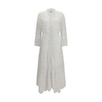 Marant Etoile White Cotton Casual Dress
