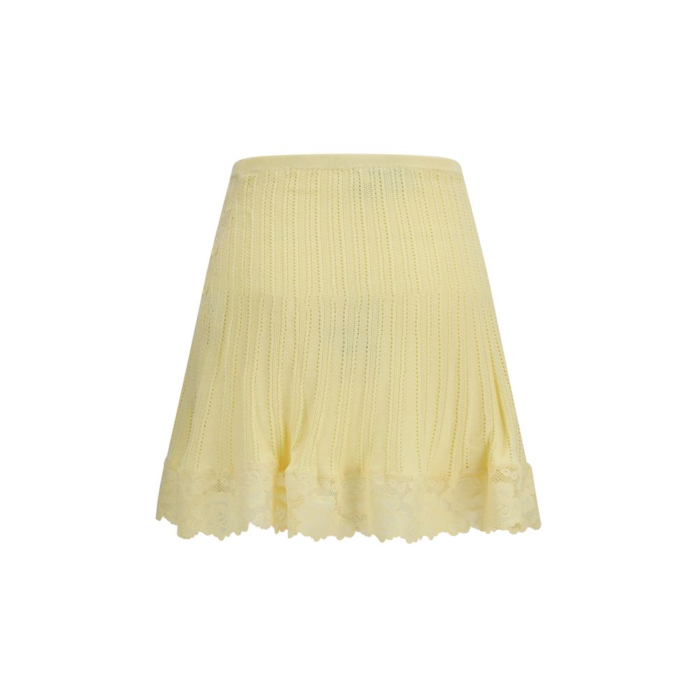 Self-Portrait Bicolor Viscose Mini Skirt
