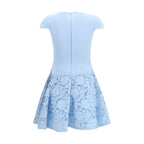 Self-Portrait Blue Polyester Casual Dress