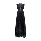 Self-Portrait Black Polyester Casual Dress