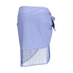 The Andamane Blue Cotton Midi Skirt