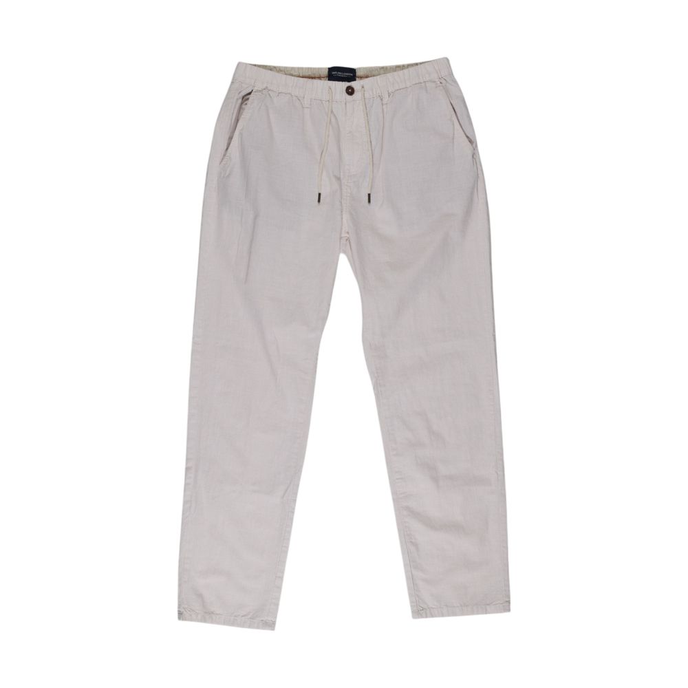 Smiling London Beige Cotton Casual Pants