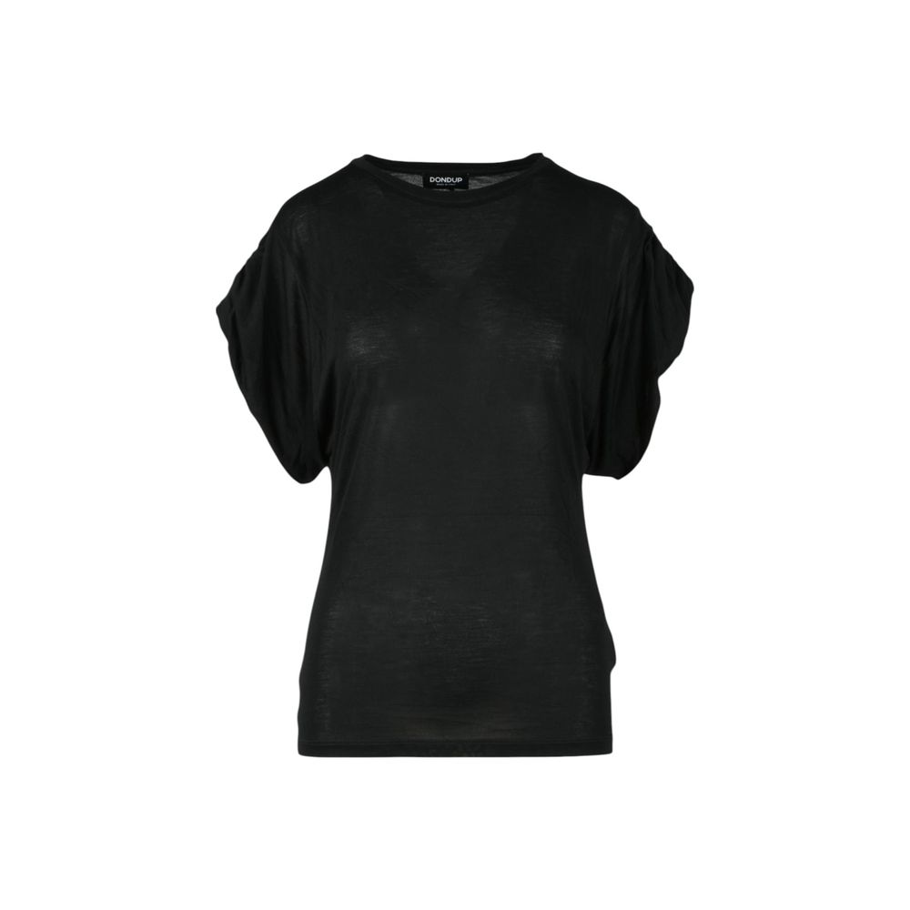 Dondup Black Viscose T-Shirt
