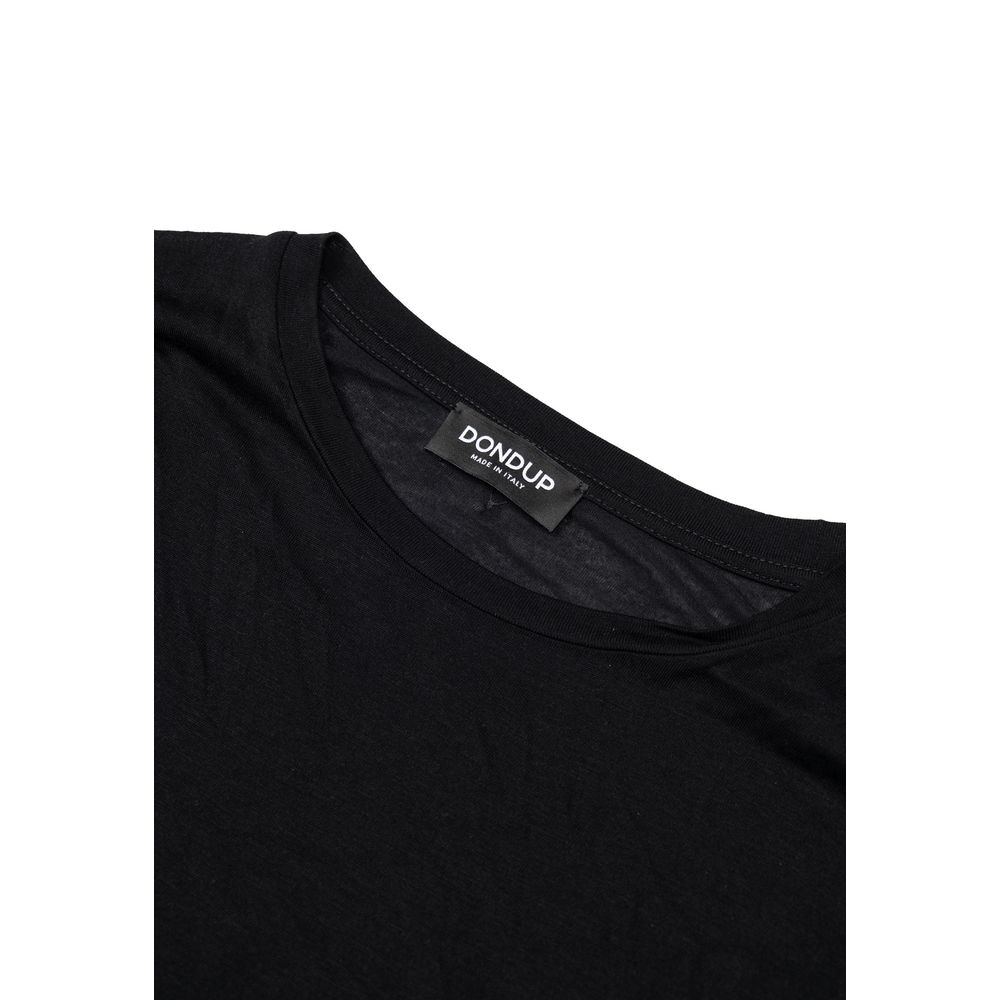Dondup Black Viscose T-Shirt