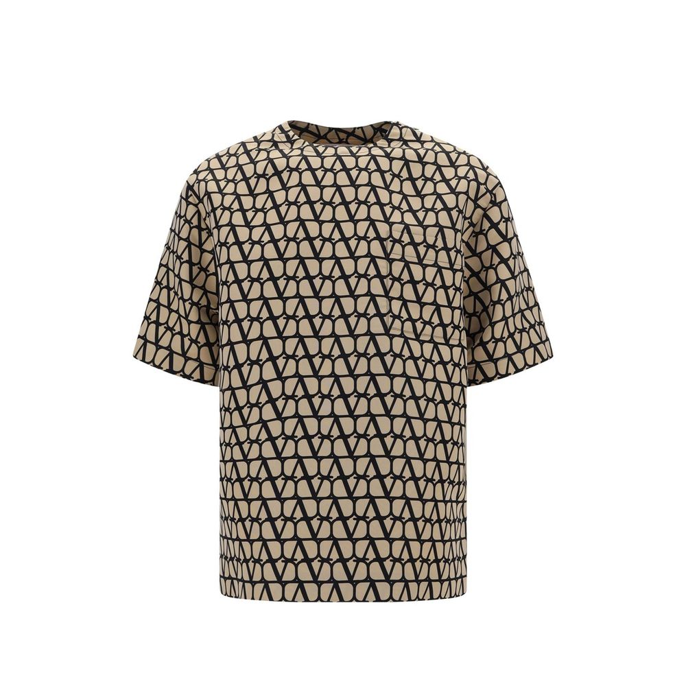 Valentino Brown Silk T-Shirt