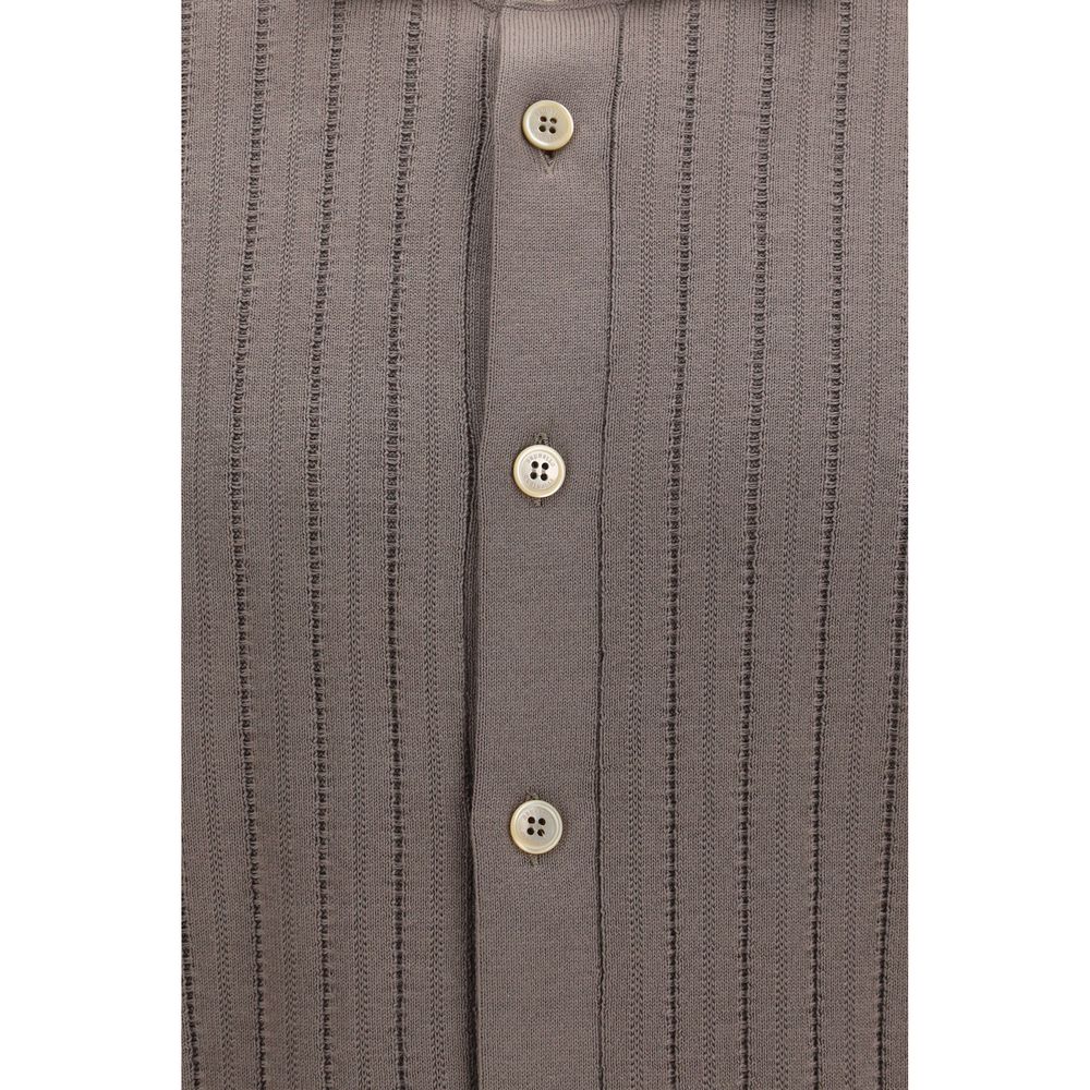 Brunello Cucinelli Brown Cotton Shortsleeve Shirt