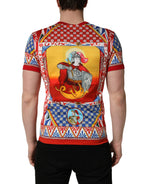 Dolce & Gabbana Multicolor Carretto Print Crew Neck T-shirt