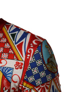 Dolce & Gabbana Multicolor Carretto Print Crew Neck T-shirt