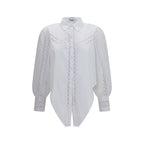 Charo Ruiz White Cotton Blouse