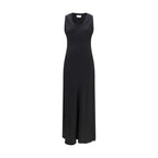 Ami Paris Black Viscose Casual Dress