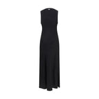 Ami Paris Black Viscose Casual Dress