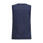 Ami Paris Blue Cotton Tank Tops