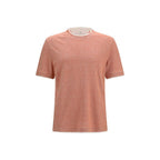 Brunello Cucinelli Orange Cotton T-Shirt