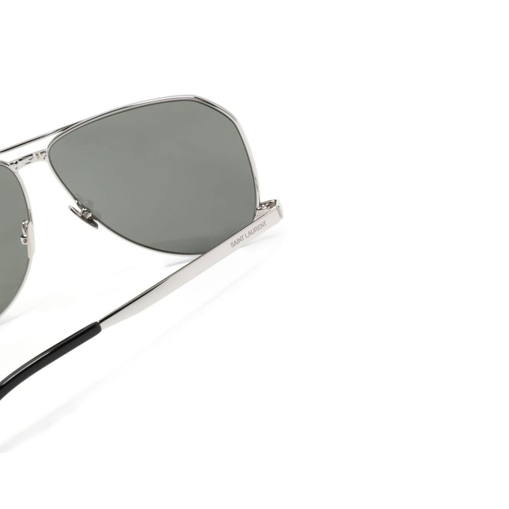 Saint Laurent Silver Metal Sunglasses