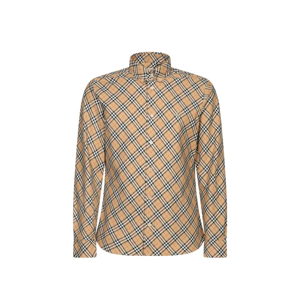 Burberry Beige Cotton Pattern Shirt