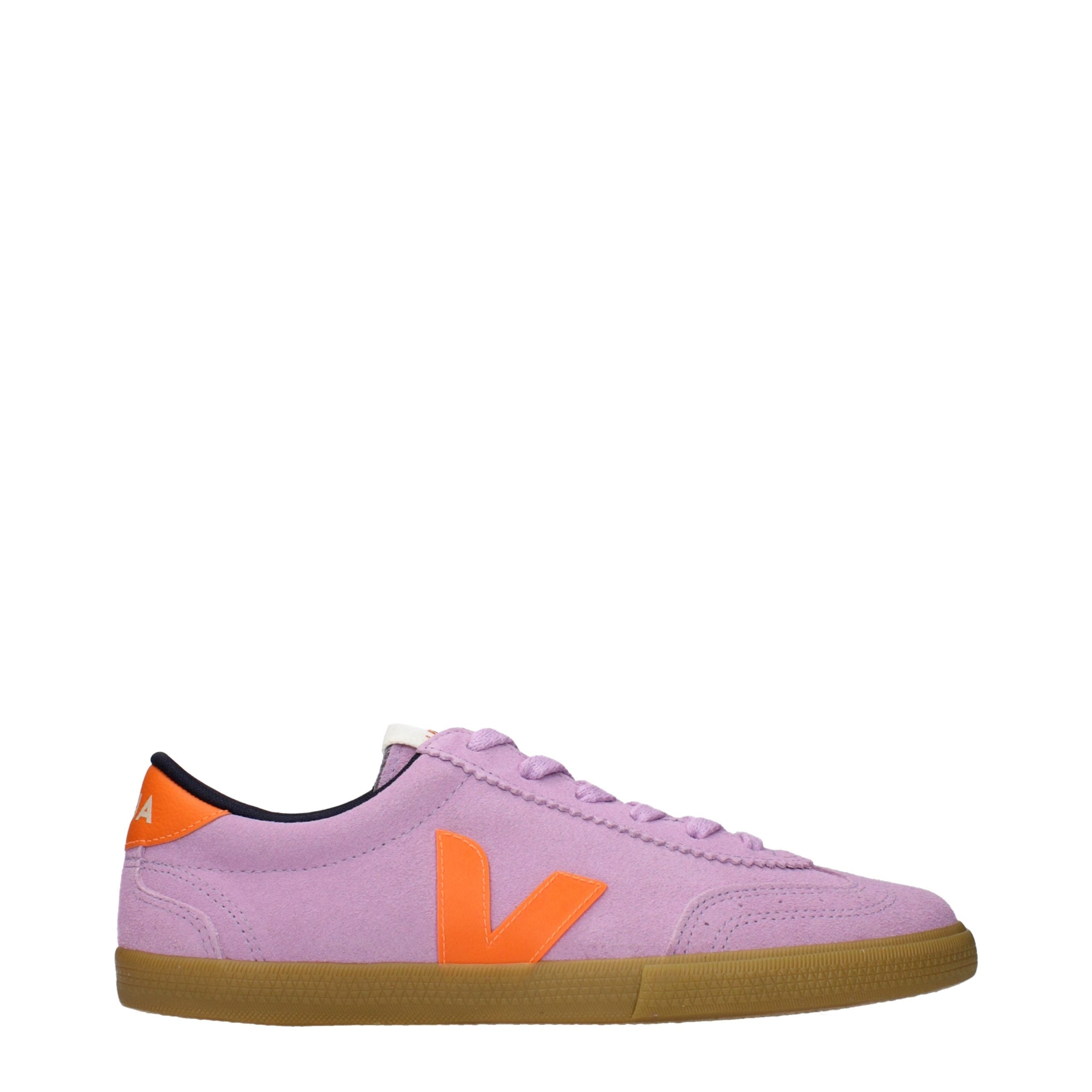 Veja Pink Leather Low Top Sneakers
