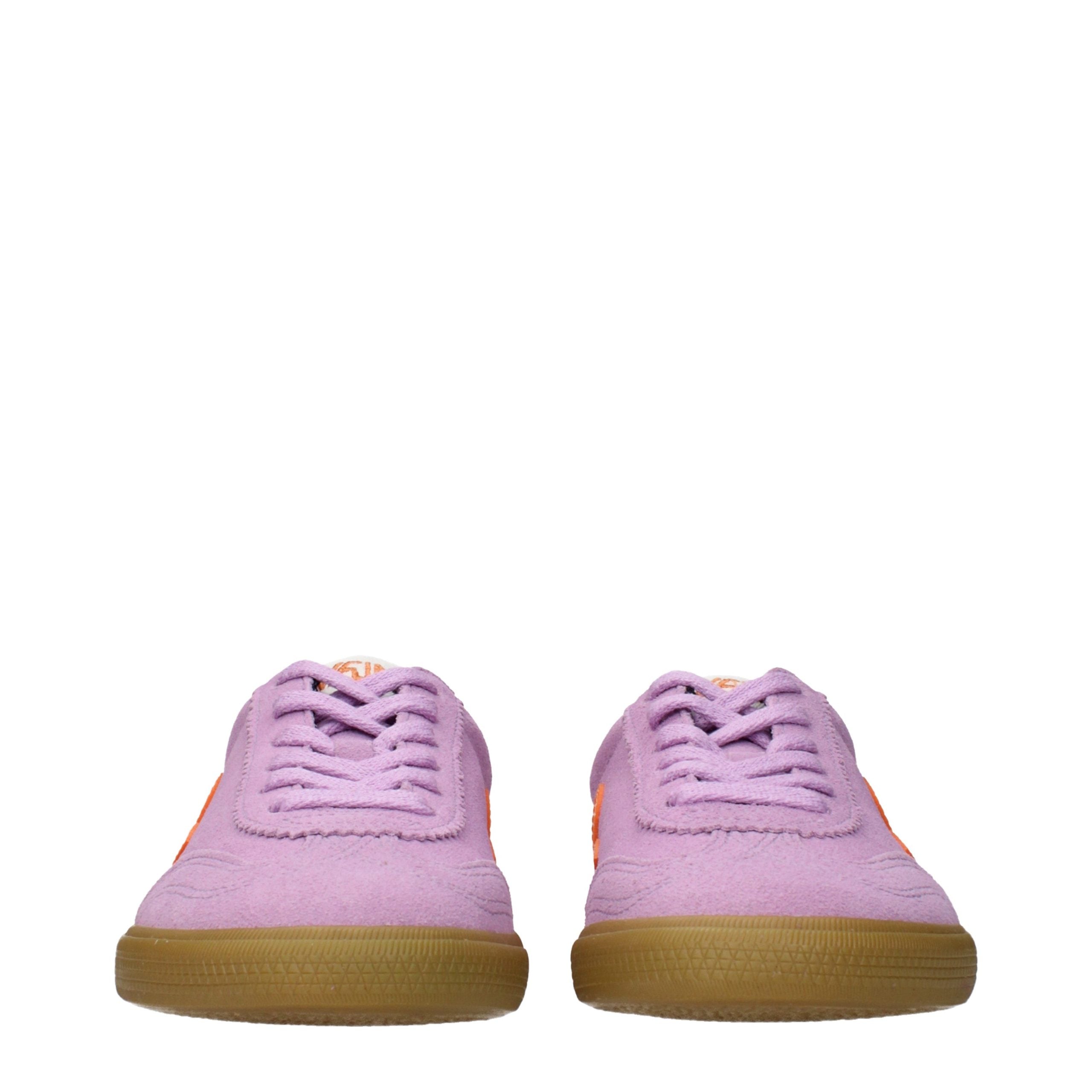 Veja Pink Leather Low Top Sneakers