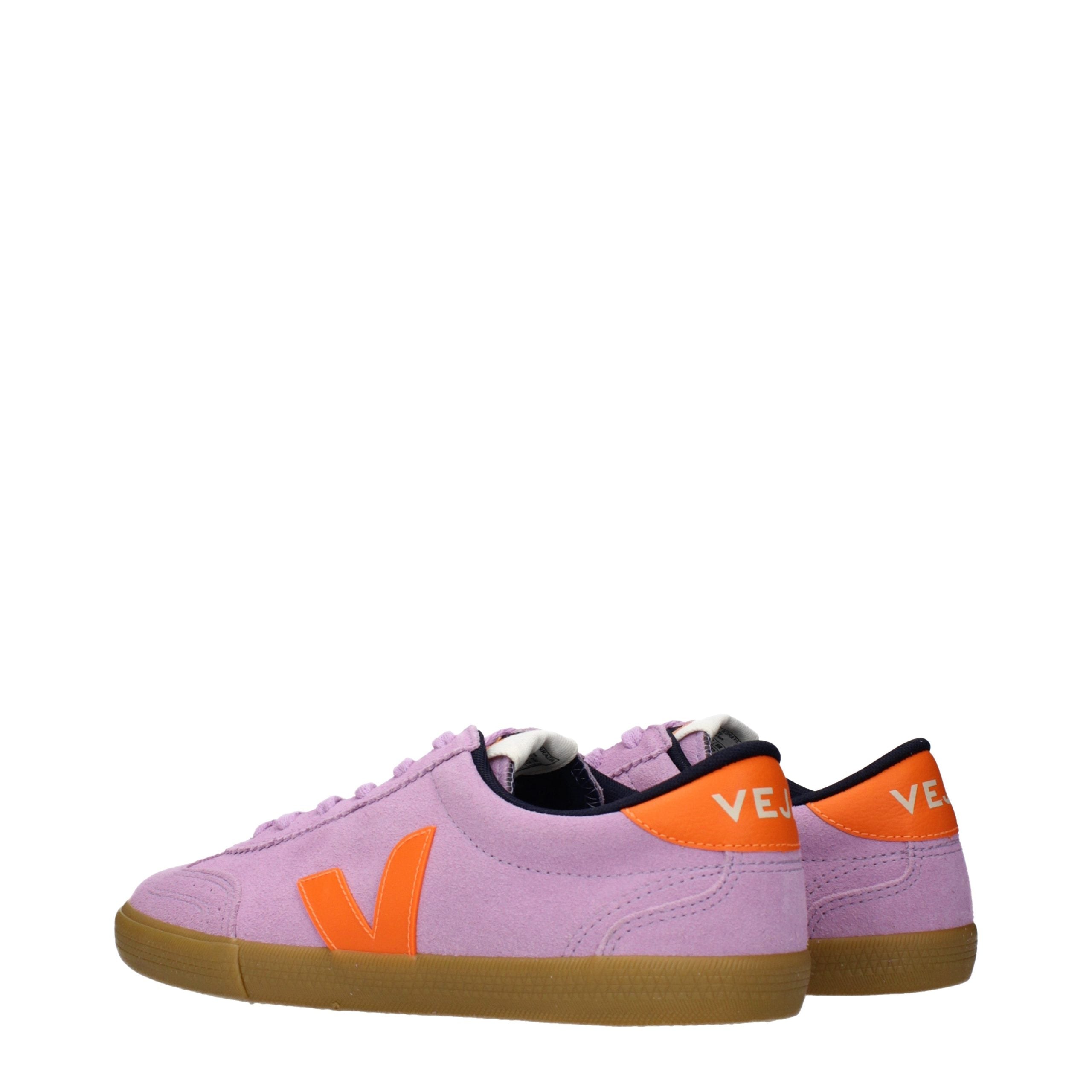 Veja Pink Leather Low Top Sneakers
