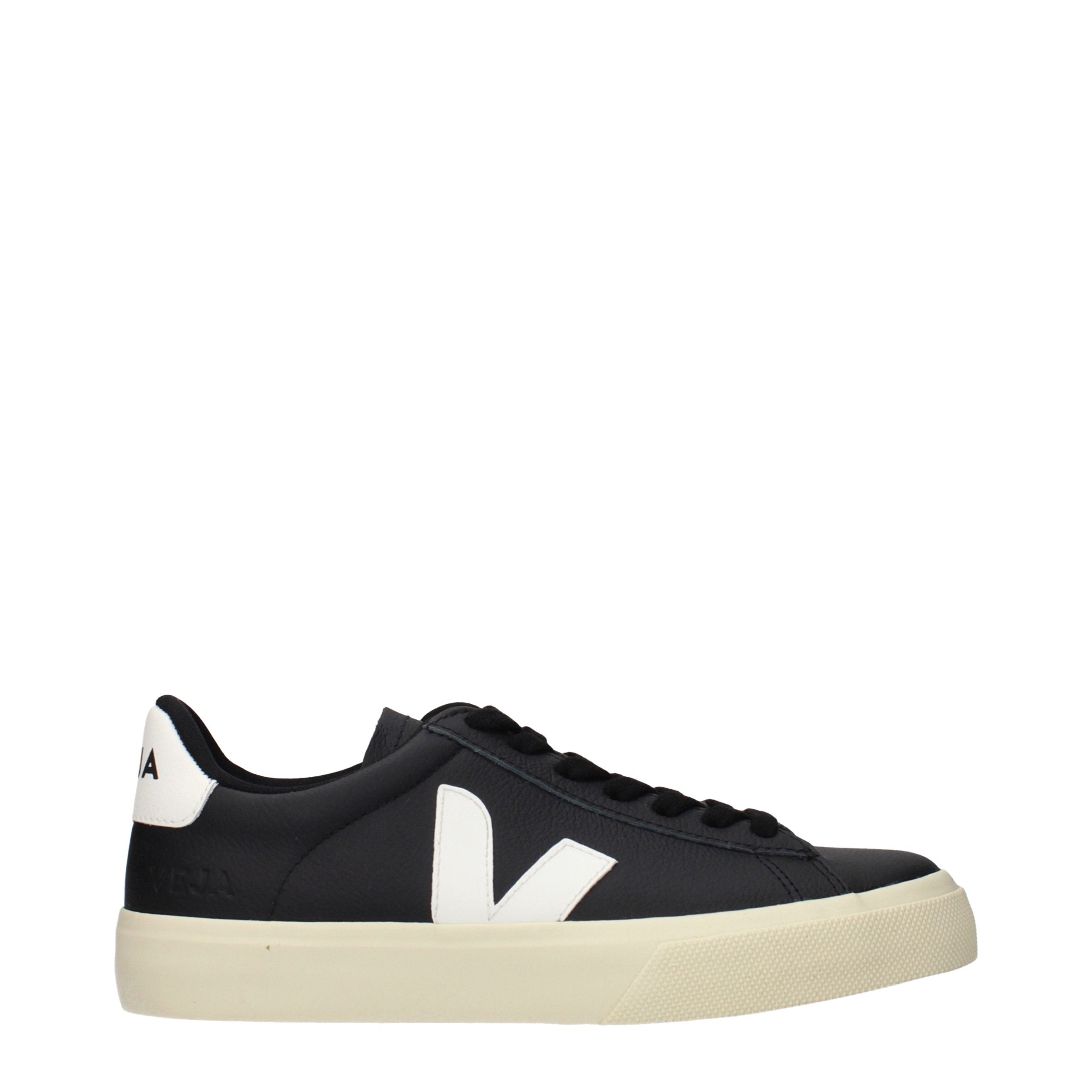 Veja Black Leather Low Top Sneakers
