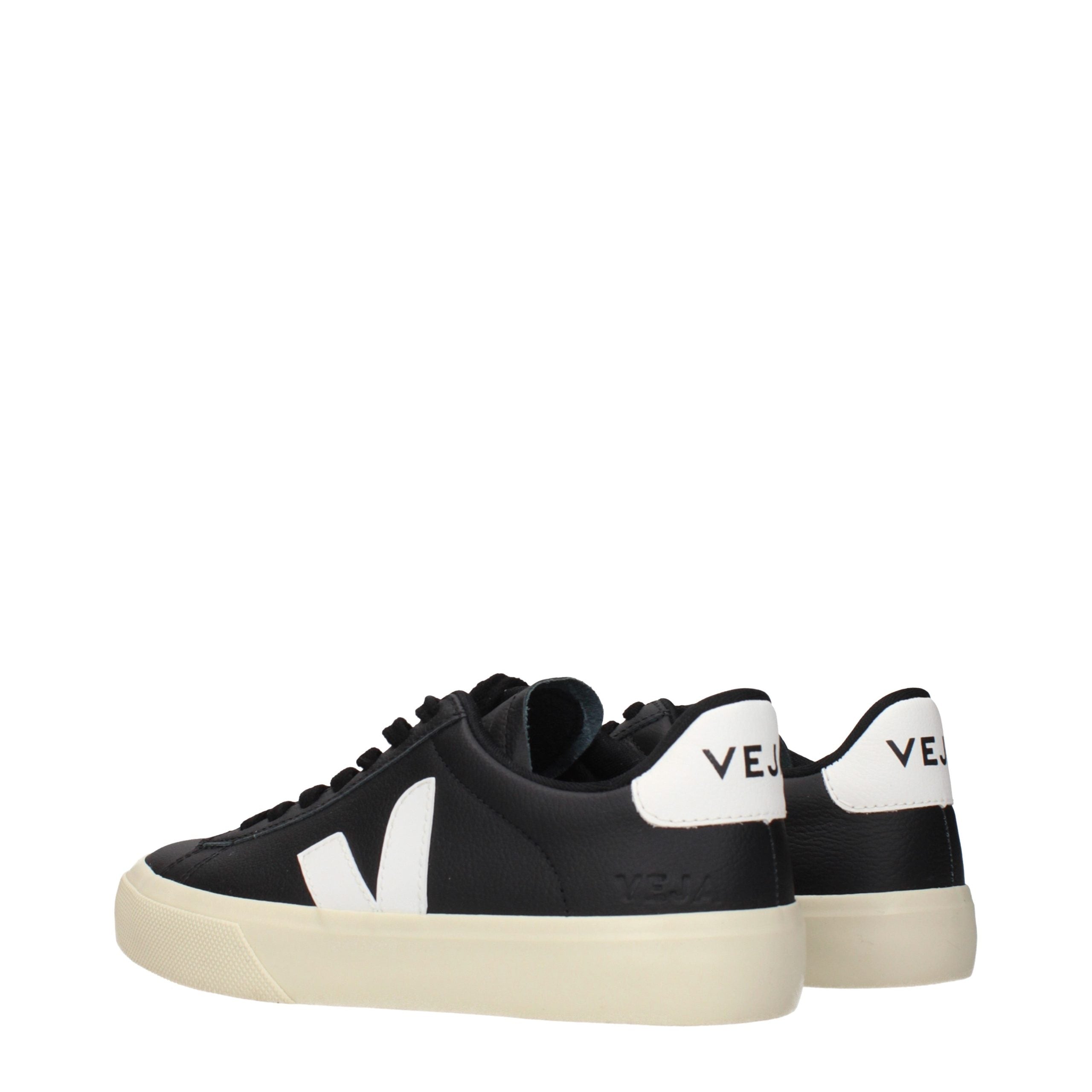 Veja Black Leather Low Top Sneakers
