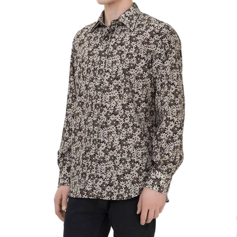 Tom Ford Bicolor Cotton Pattern Shirt