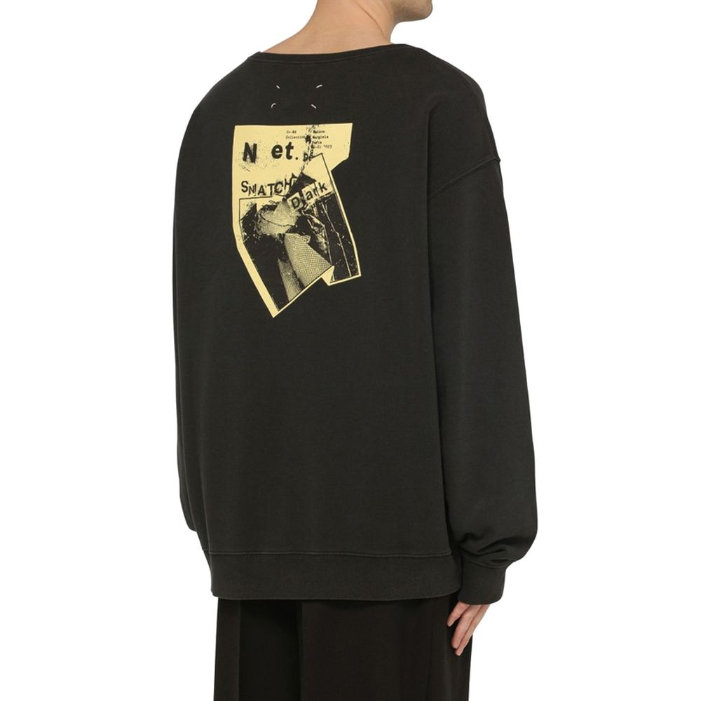 Maison Margiela Black Cotton Sweatshirt