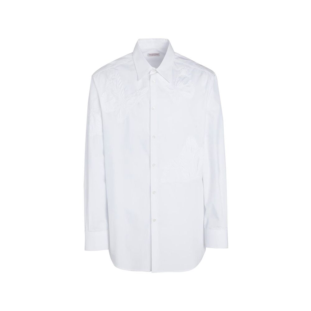 Valentino White Cotton Dress Shirt
