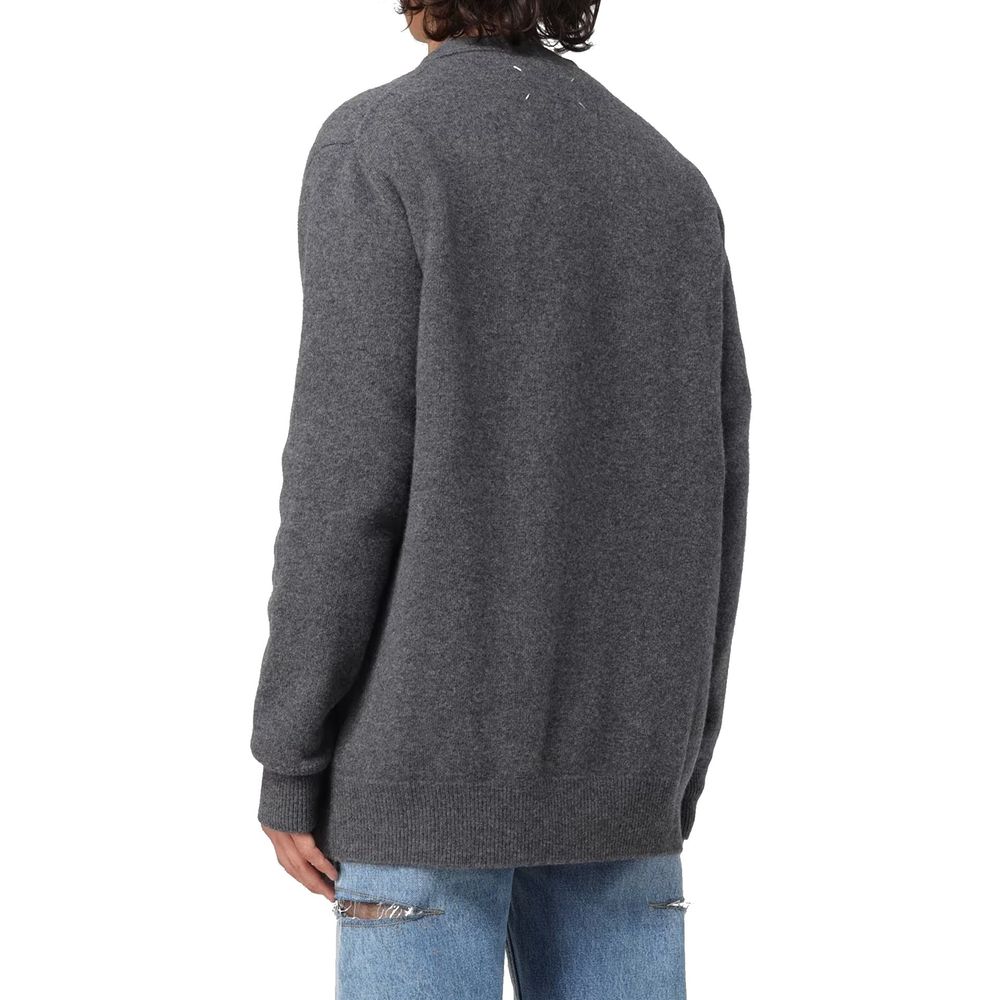 Maison Margiela Gray Wool Cardigan
