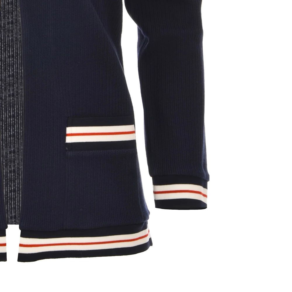 Thom Browne Blue Cotton Cardigan
