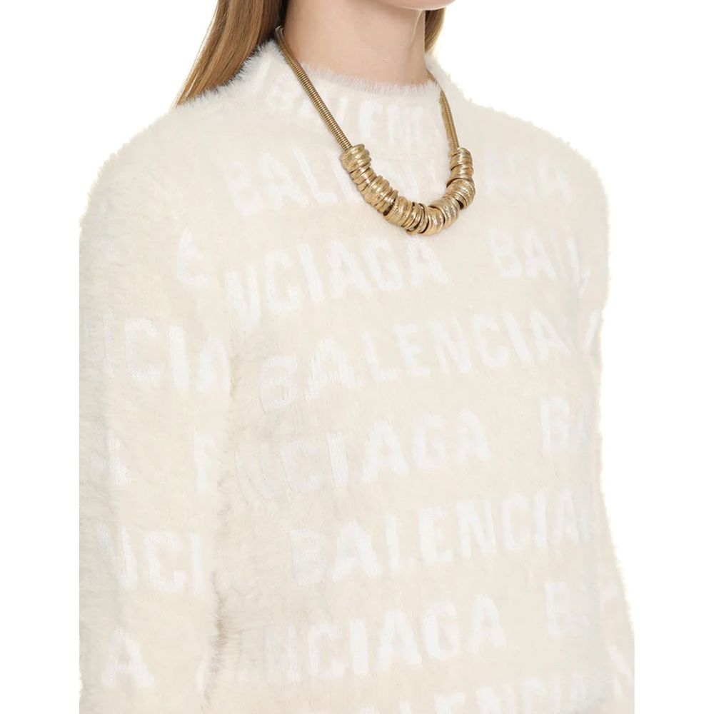 Balenciaga White Elastane Sweatshirt