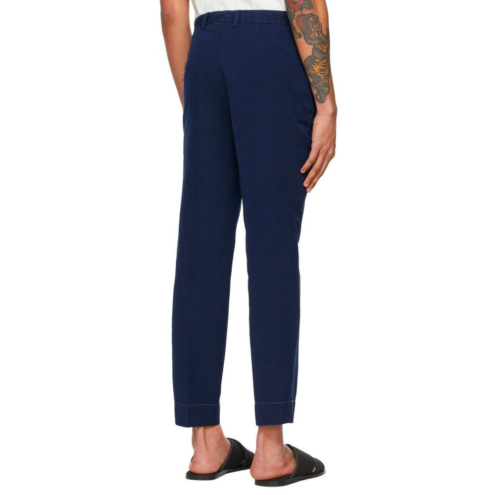 Maison Margiela Blue Cotton Casual Pants