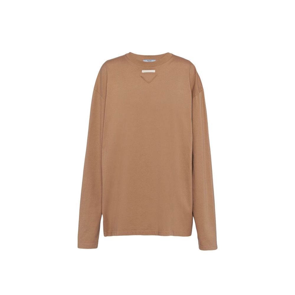 Prada Brown Cotton Long Sleeve T-Shirt