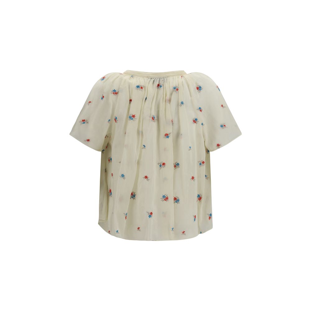Forte_Forte Beige Cotton Pattern Shirt