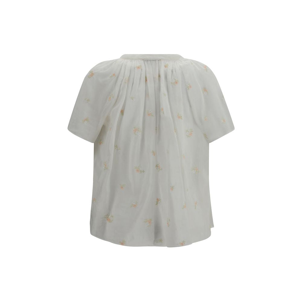 Forte_Forte Beige Cotton Pattern Shirt