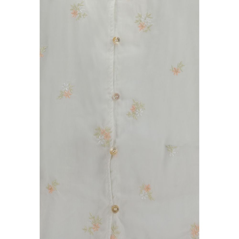 Forte_Forte Beige Cotton Pattern Shirt