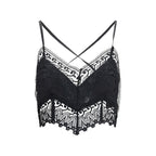 Charo Ruiz Black Cotton Sleeveles T-Shirt