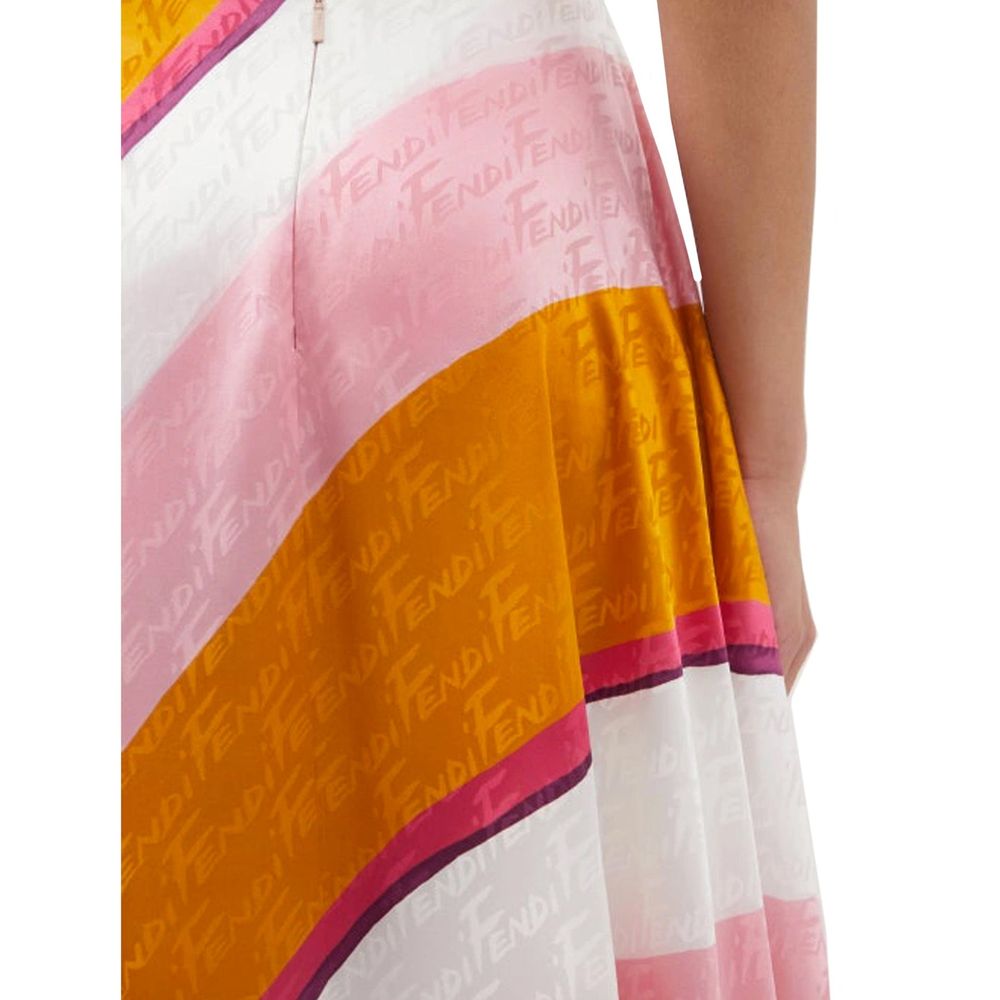 Fendi Multicolor Silk Casual Pants