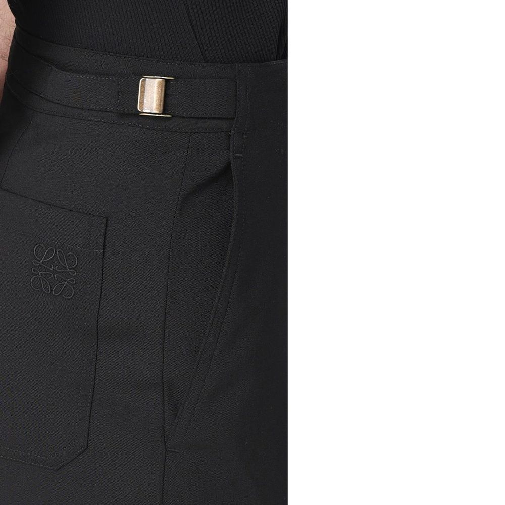 Loewe Black Wool Casual Pants