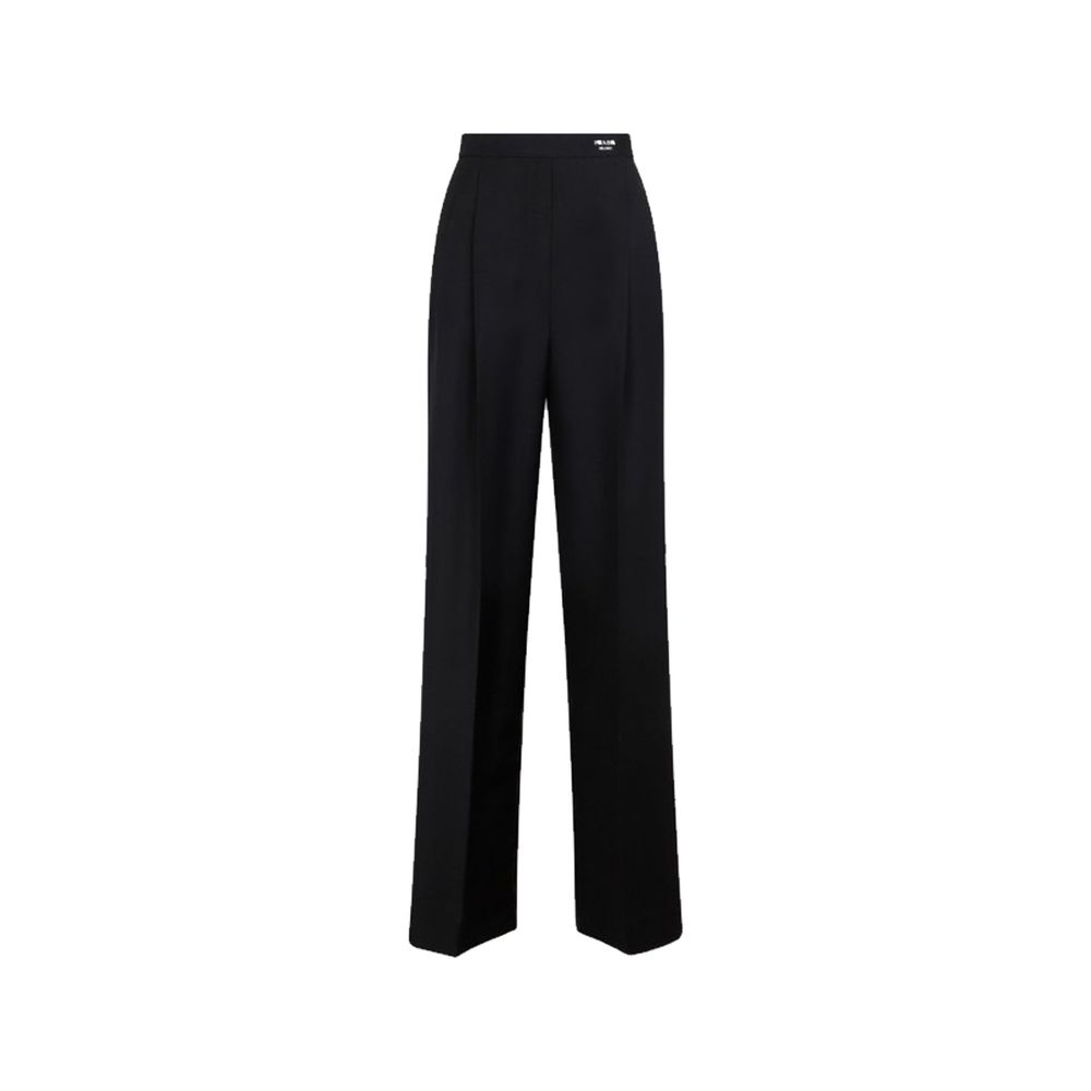 Prada Black Mohair Casual Pants