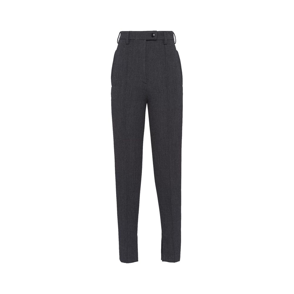 Prada Gray Elastane Dress Pants