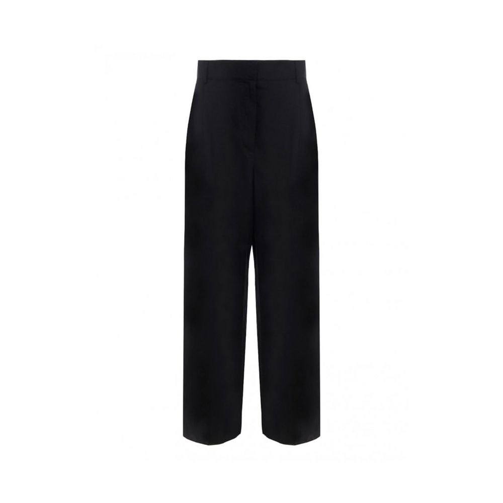 Salvatore Ferragamo Black Silk Casual Pants