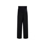 Salvatore Ferragamo Black Silk Casual Pants