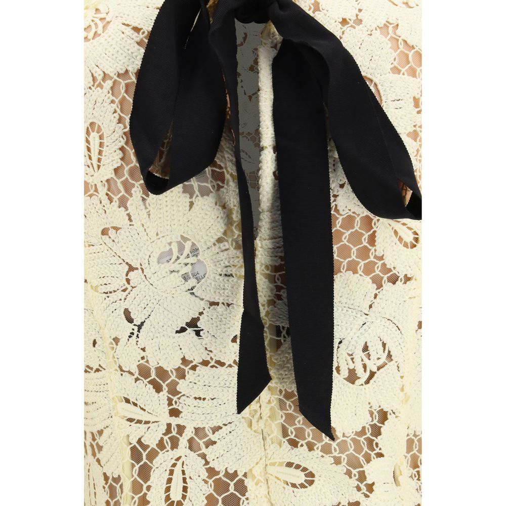 Self-Portrait Bicolor Polyester Casual Dress