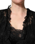 Dolce & Gabbana Black Lace A-line Long Evening Gown Dress