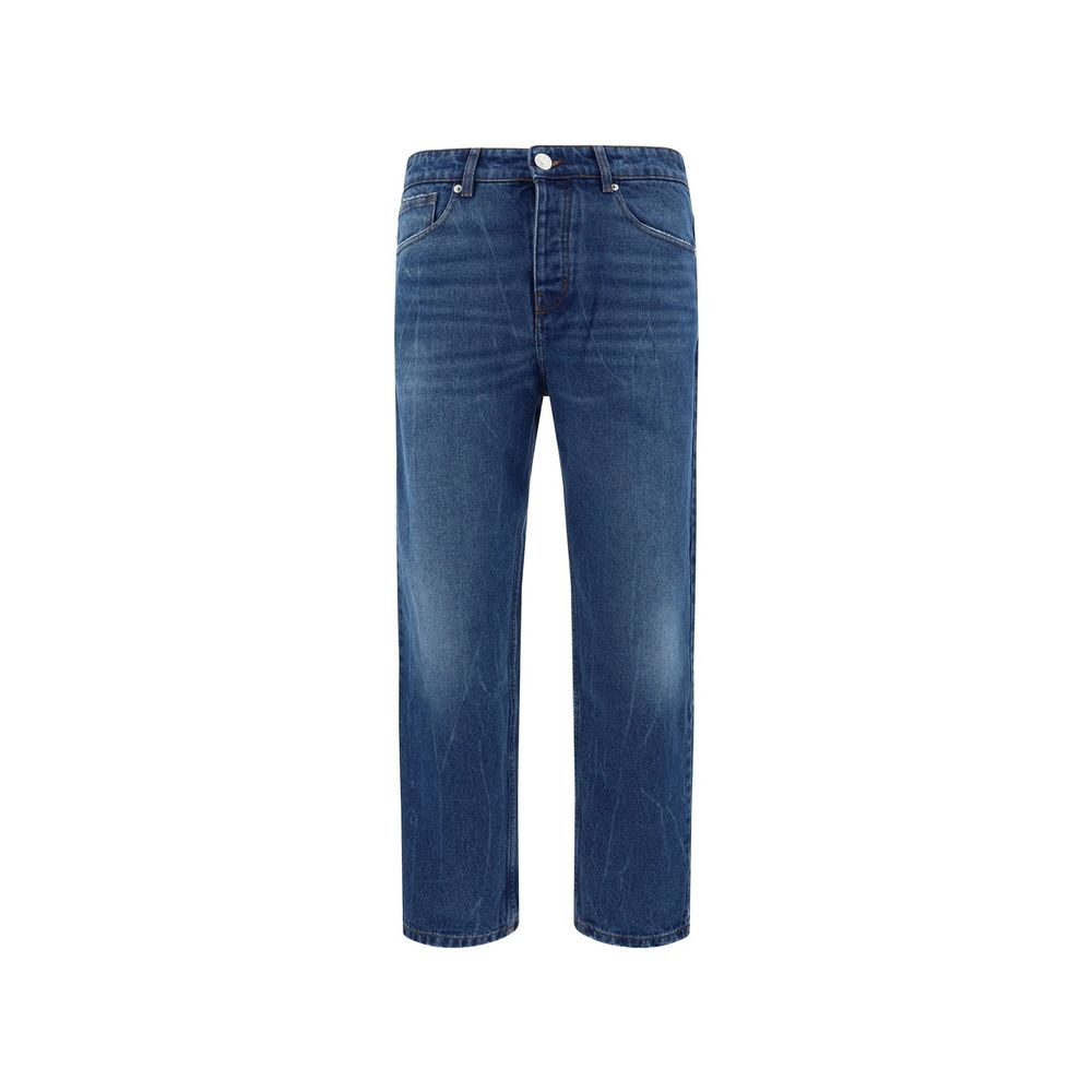 Ami Paris Blue Cotton Tapered Jeans