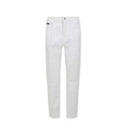 Dolce & Gabbana White Cotton Straight-Leg Jeans